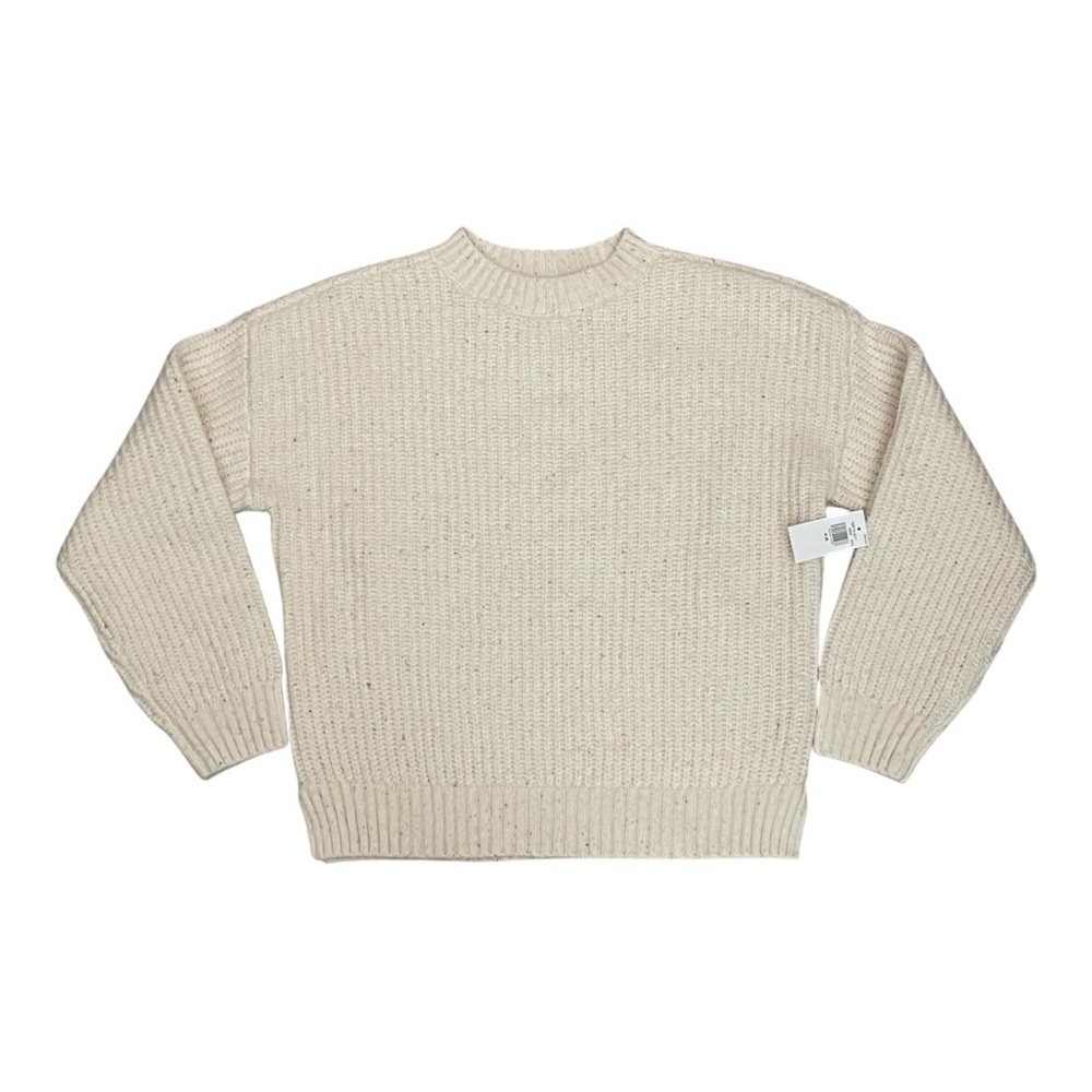 Old Navy Kids Speckled Cream SoSoft Shaker-Stitch Sweater Size Medium (8) New